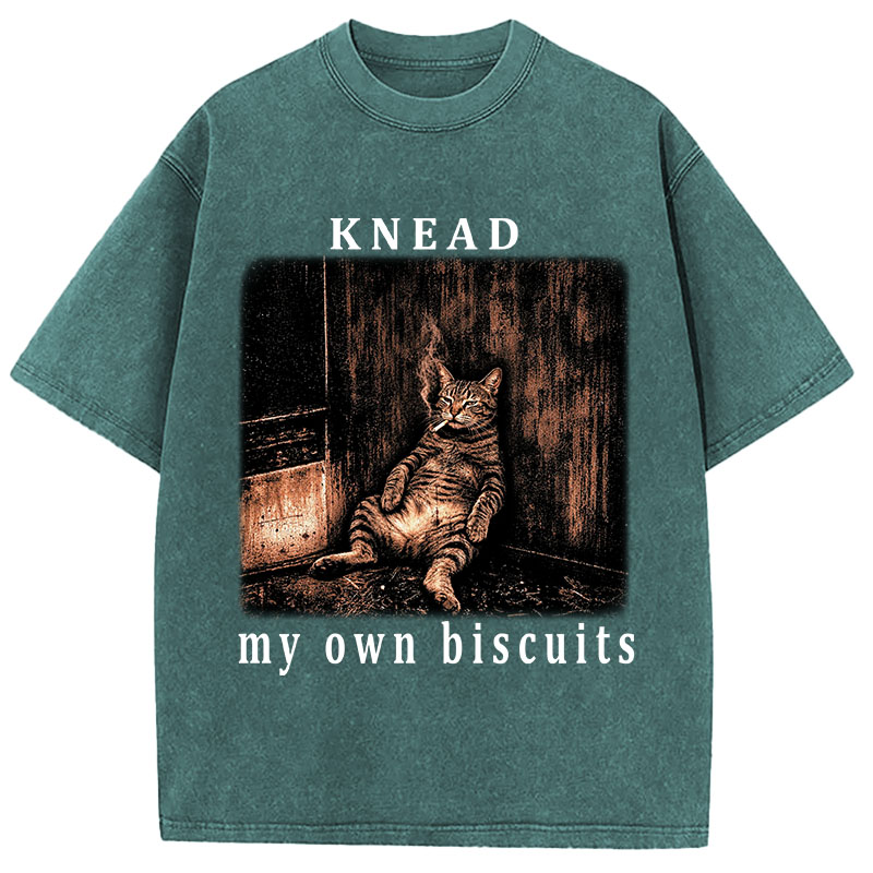 Tokyocanvas Knead Cat Washed T-Shirt