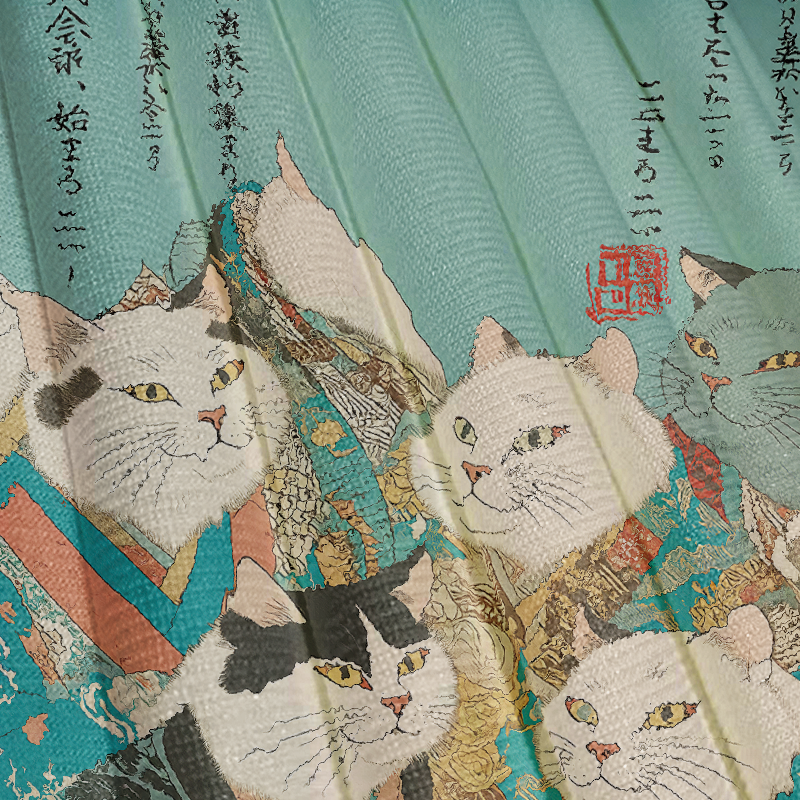 Tokyocanvas Ukiyo-e Cat Nobles Casual Ugly Sweatshirt