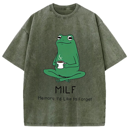 Tokyocanvas MILF Funny Washed T-Shirt