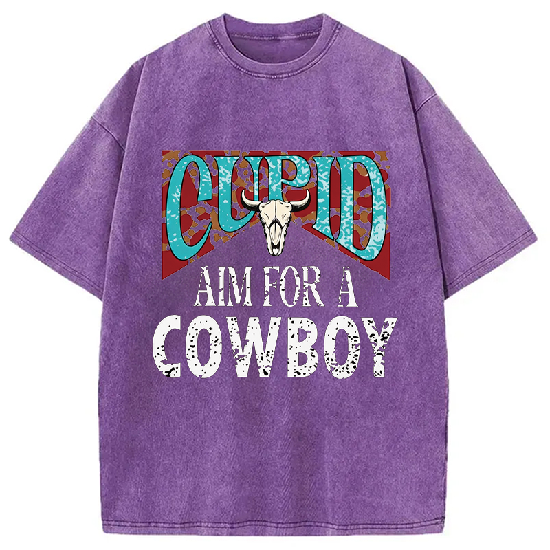Tokyocanvas Cupid Aim For A Cowboy Washed T-Shirt