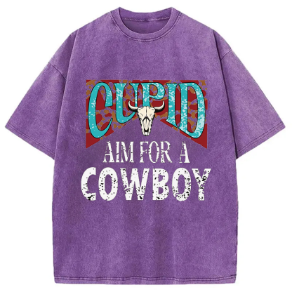 Tokyocanvas Cupid Aim For A Cowboy Washed T-Shirt