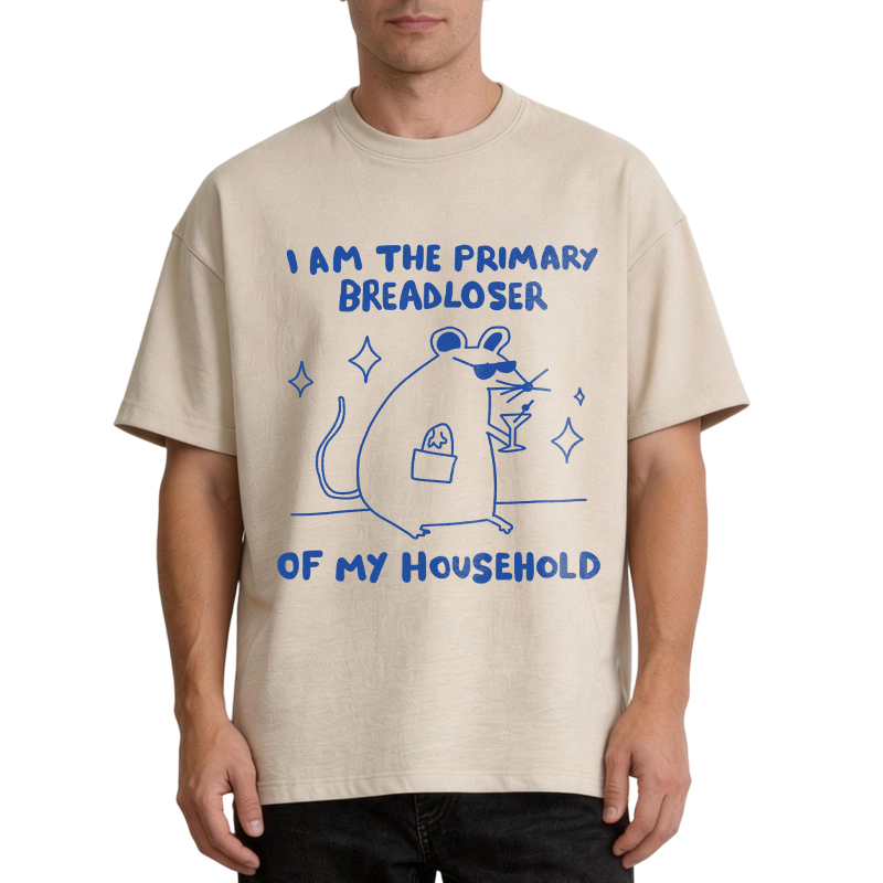 Tokyocanvas I Am the Primary Breadloser of My Household Washed T-Shirt