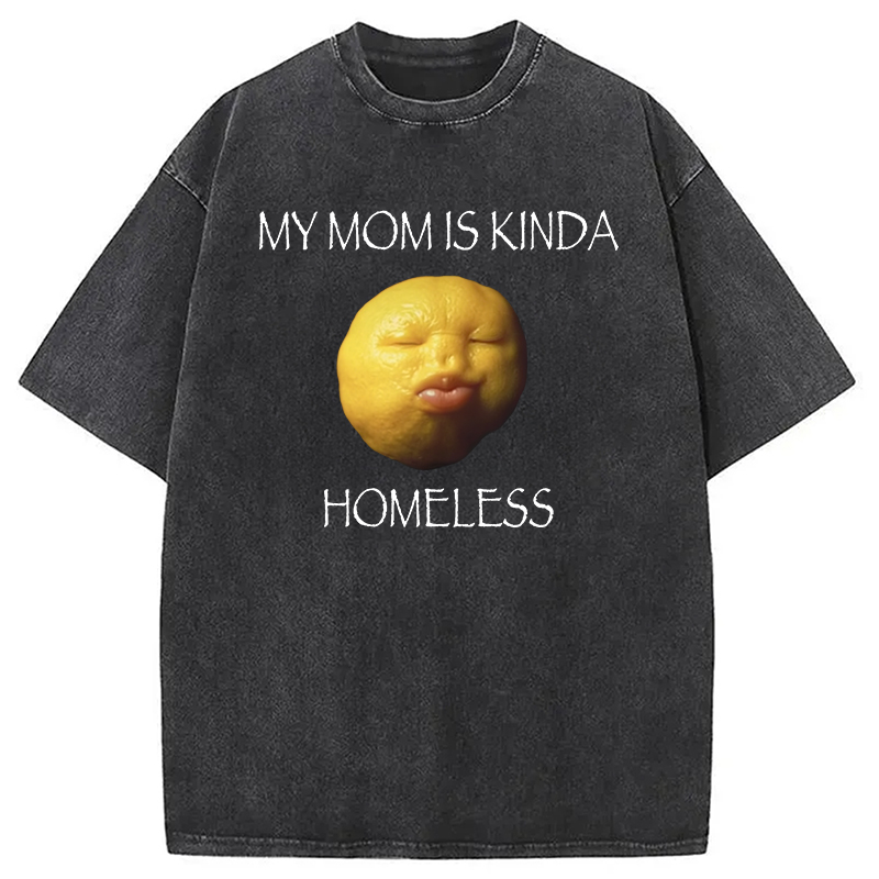 Tokyocanvas MY MOM IS KINDA HOMELESS Washed T-Shirt