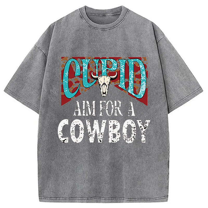 Tokyocanvas Cupid Aim For A Cowboy Washed T-Shirt