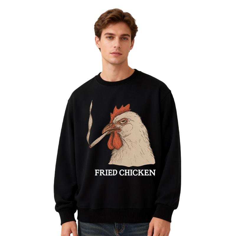 Tokyocanvas Fried Chicken 420 Smoking Meme Classic Sweatshirt