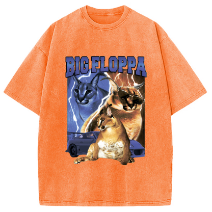 Tokyocanvas BIG FLOPPA VINTAGE RAP Washed T-Shirt