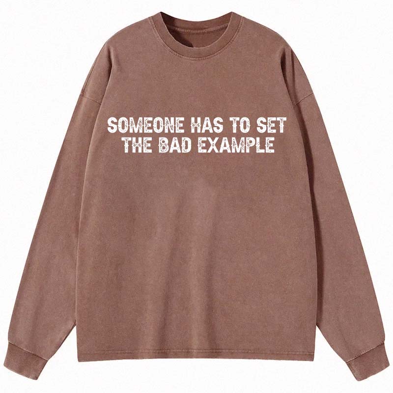 Tokyocanvas Bad Example Long Sleeve Washed T-Shirt