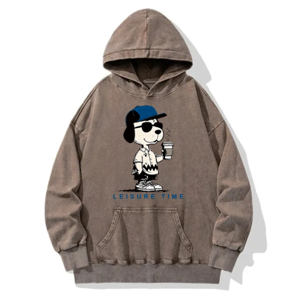 Tokyocanvas Dodger Dog Vintage Japanese Washed Hoodie