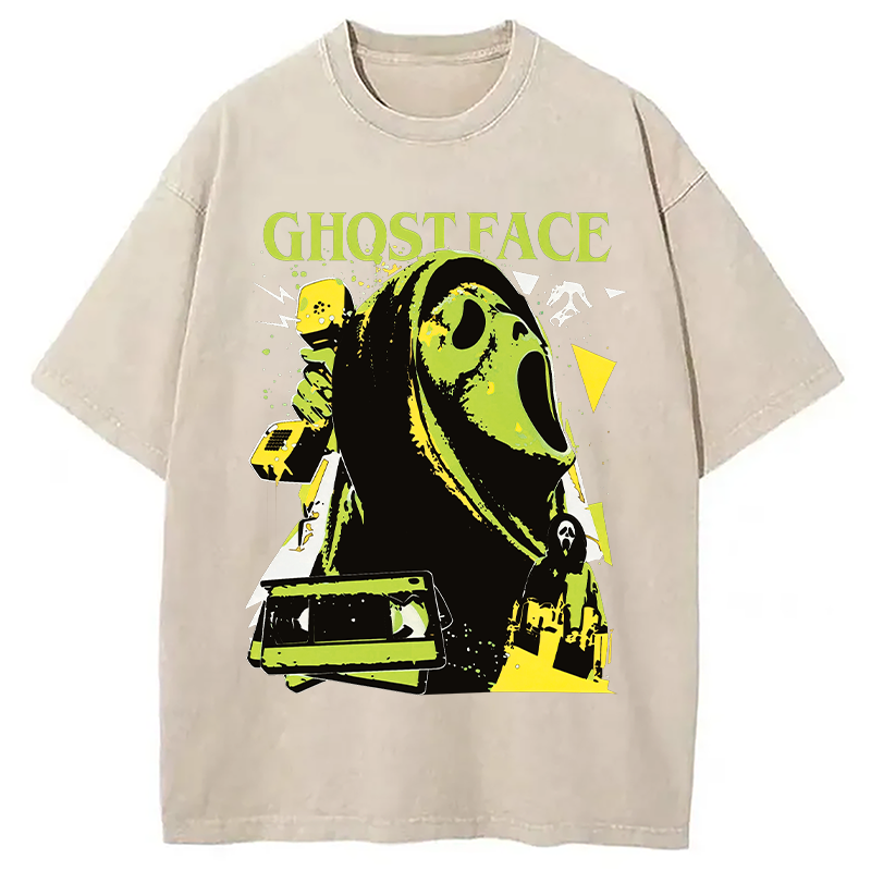Tokyocanvas Ghost Face Washed T-Shirt