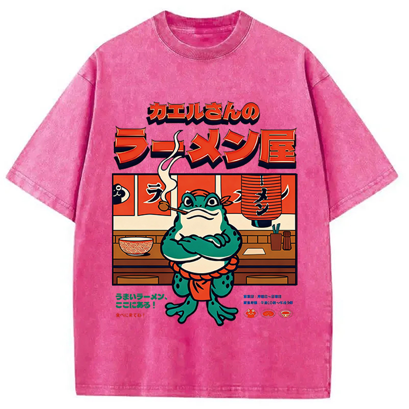 Tokyocanvas Mr. Frog's Ramen Shop Washed T-Shirt
