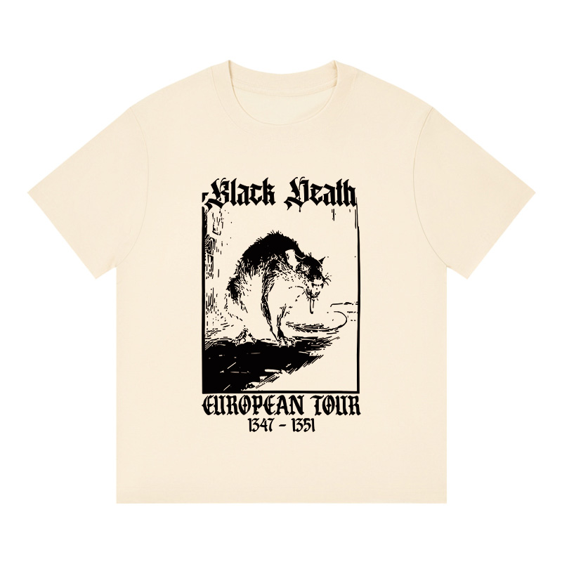 Tokyocanvas Black Death Rat Boxy T-shirt