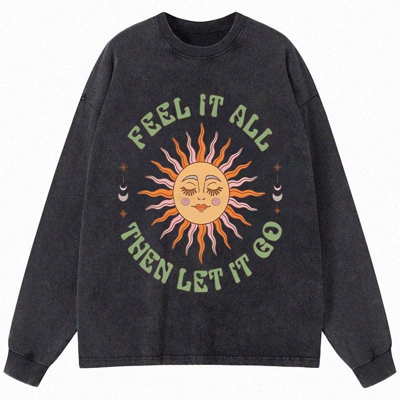 Tokyocanvas Breathe and Release Long Sleeve Washed T-Shirt