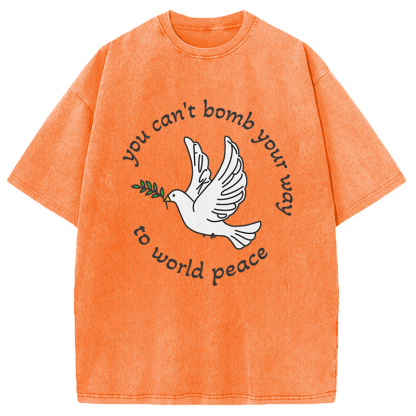 Tokyocanvas Bombs for World Peace Washed T-Shirt