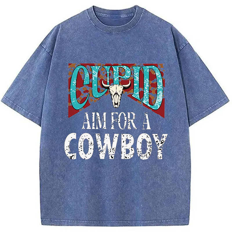 Tokyocanvas Cupid Aim For A Cowboy Washed T-Shirt