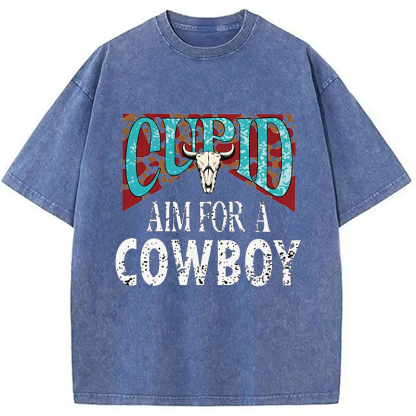 Tokyocanvas Cupid Aim For A Cowboy Washed T-Shirt