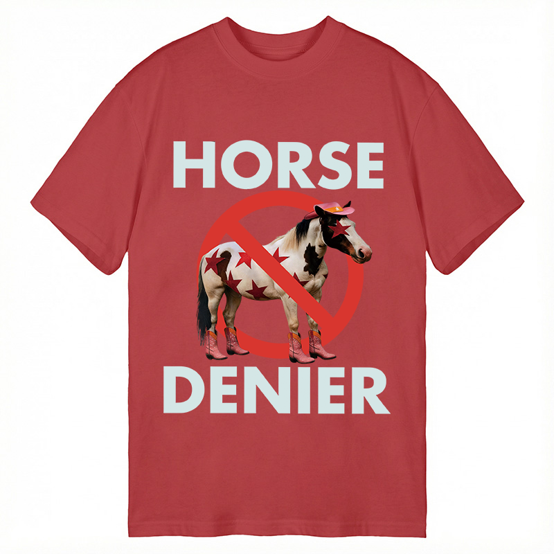 Tokyocanvas Funny Star-Spangled Cowboy Horse Denier Classic T-Shirt