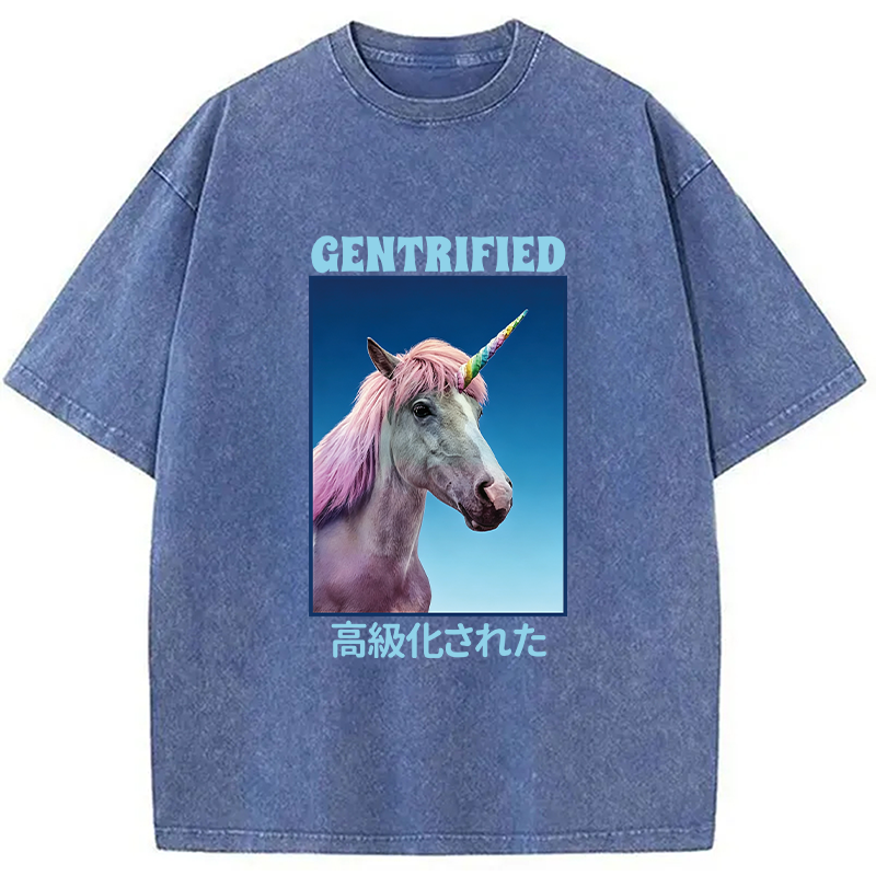 Tokyocanvas I Support Tiny Horse Rights Washed T-Shirt