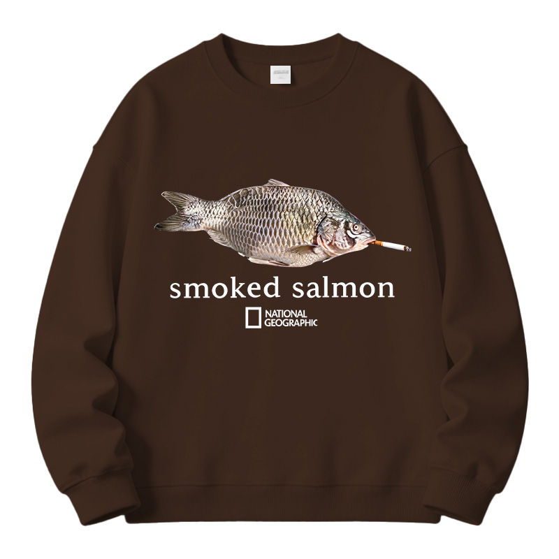 Tokyocanvas Smoked Salmon Fleece Lined Sweatshirt