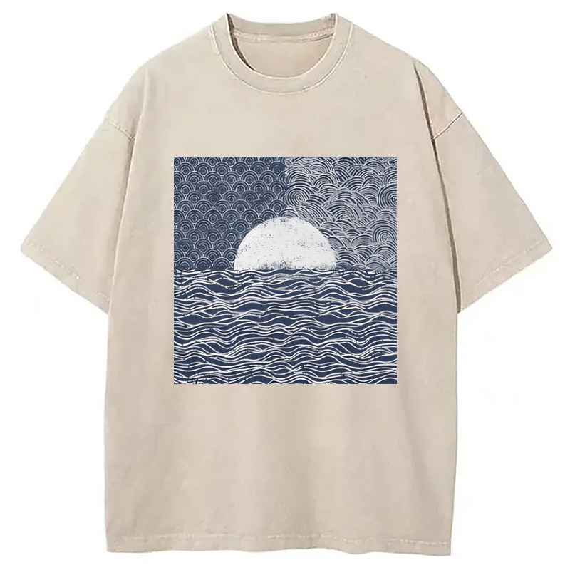 Tokyocanvas Japanese-inspired Minimalist Design Washed T-Shirt