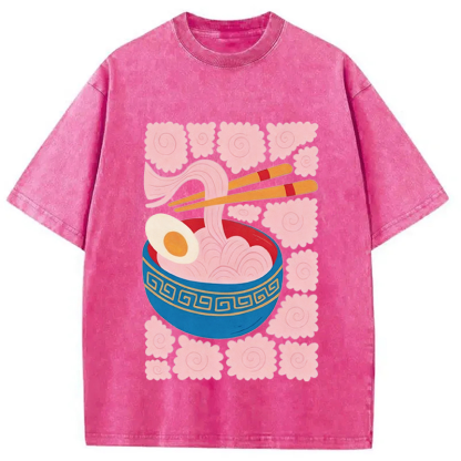 Tokyocanvas Abstract Ramen Washed T-Shirt