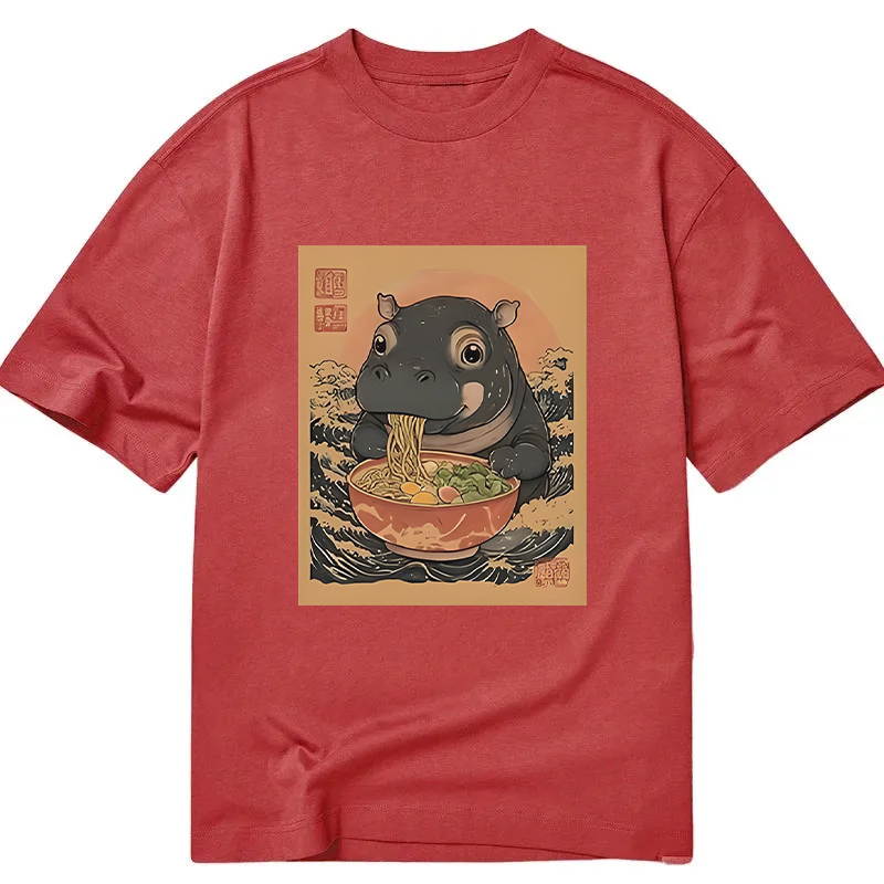 Tokyocanvas Moo Deng Eat Ramen Classic T-Shirt