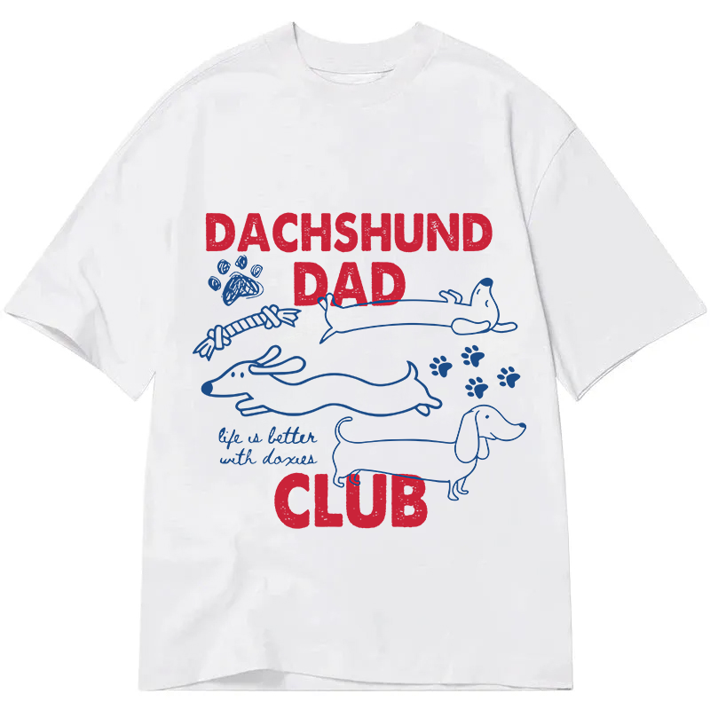 Tokyocanvas Dachshund Dad Club Classic T-Shirt