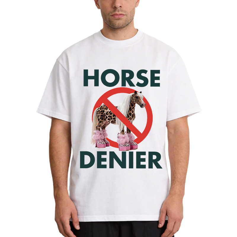 Tokyocanvas Funny Leopard Diva Horse Denier Classic T-Shirt