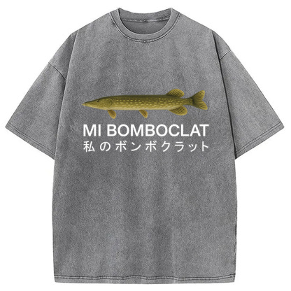 Tokyocanvas Mi Bomboclat Fish Meme Washed T-Shirt