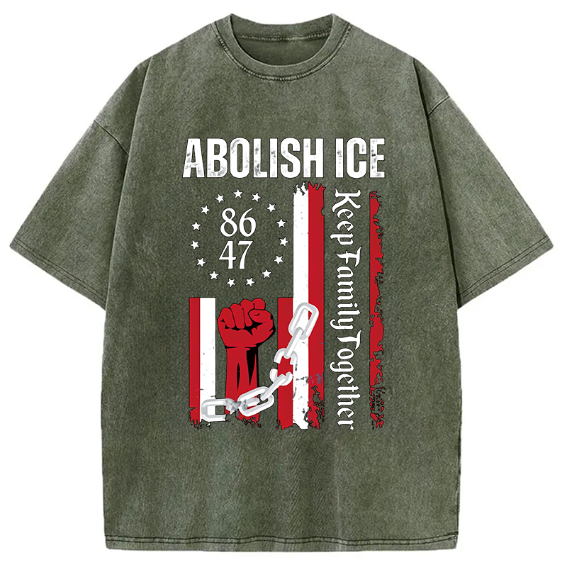 Tokyocanvas Abolish Ice Meme Washed T-Shirt