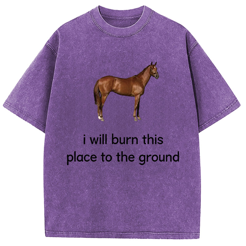 Tokyocanvas I Will Burn This Place To The Ground Washed T-Shirt
