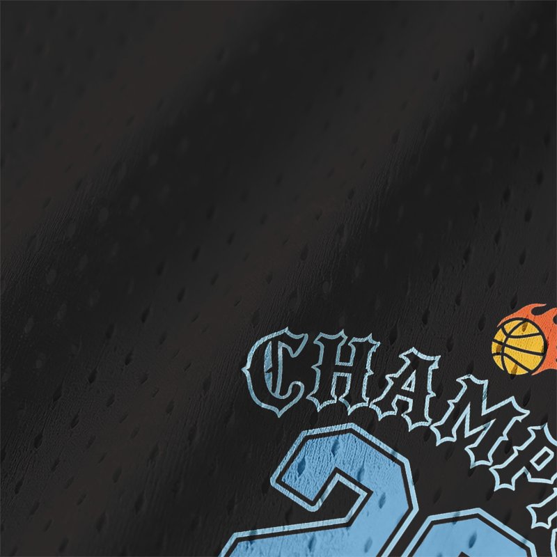 Tokyocanvas Retro Flame Champion Basketball Jersey Tank