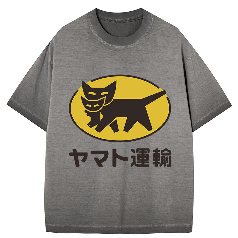 Tokyocanvas Yamato transport Logo Gradient Washed T-Shirt
