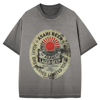 Tokyocanvas ASAHI BEER Japanese Gradient Washed T-Shirt