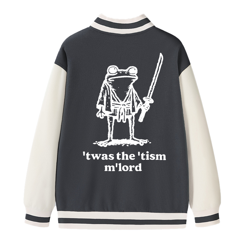 Tokyocanvas Focused Samurai Frog Varsity Jacket