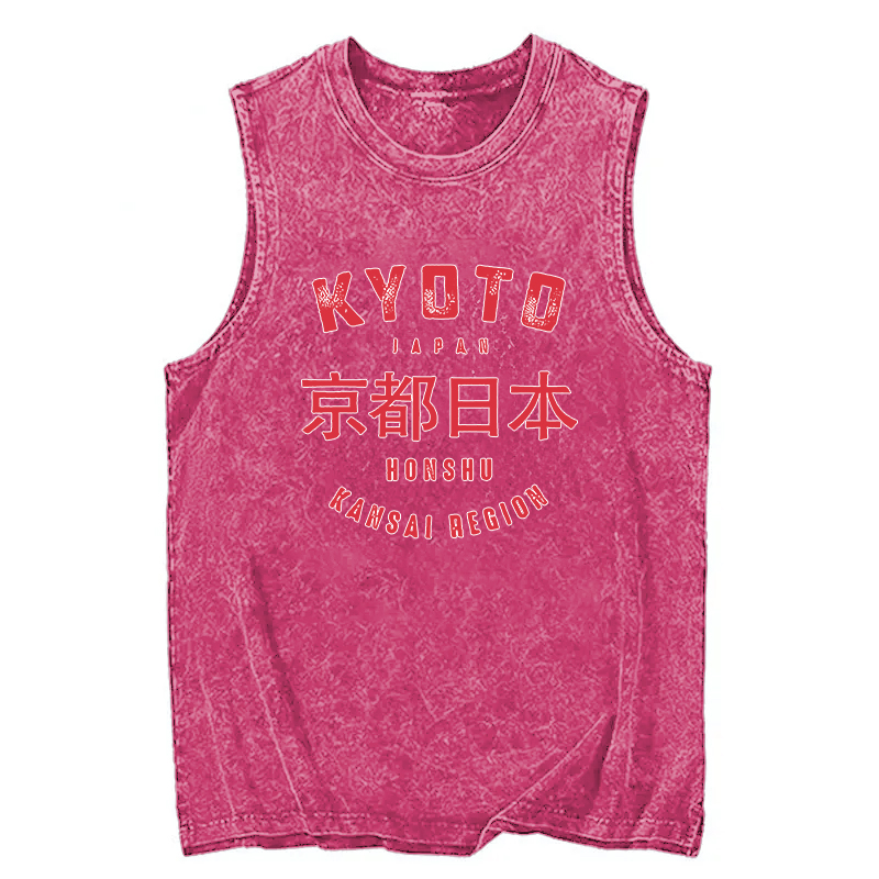 Tokyocanvas Kyoto City Japan Vintage Washed Tank