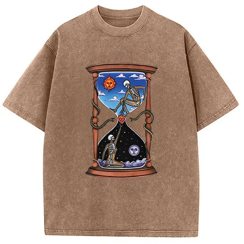 Tokyocanvas Love Fire Hourglass Washed T-Shirt