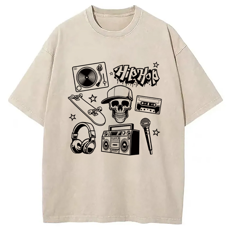 Tokyocanvas Set of Hip Hop Culture Washed T-Shirt