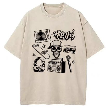 Tokyocanvas Set of Hip Hop Culture Washed T-Shirt