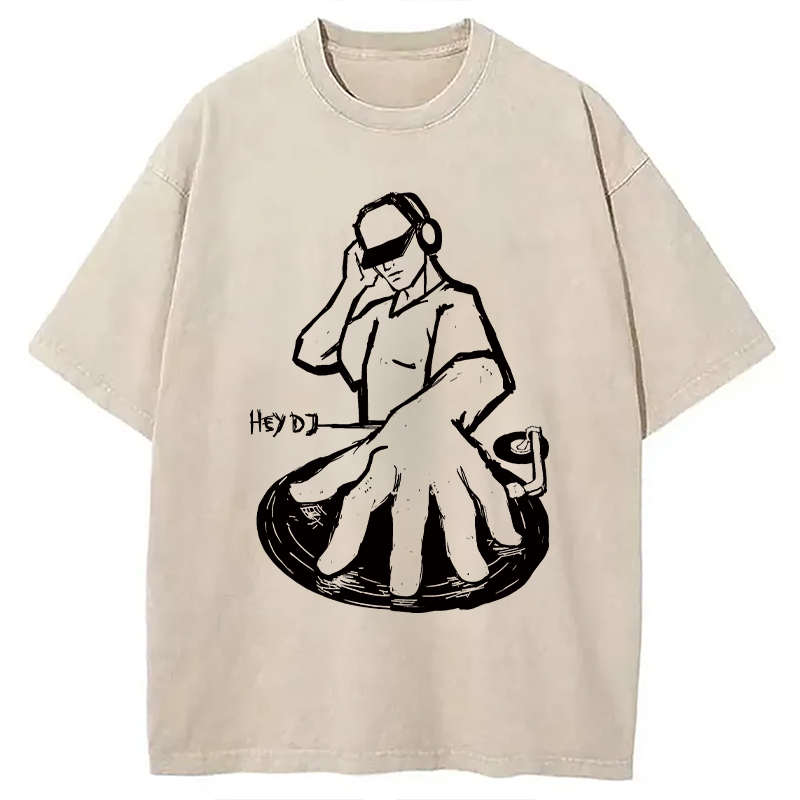 Tokyocanvas Hey DJ Washed T-Shirt