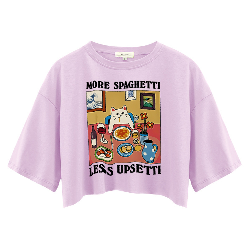 Tokyocanvas More Spaghetti Less Upsetti Crop Top