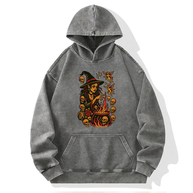 Tokyocanvas Halloween Witches Doing? Washed Hoodie