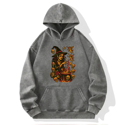 Tokyocanvas Halloween Witches Doing? Washed Hoodie