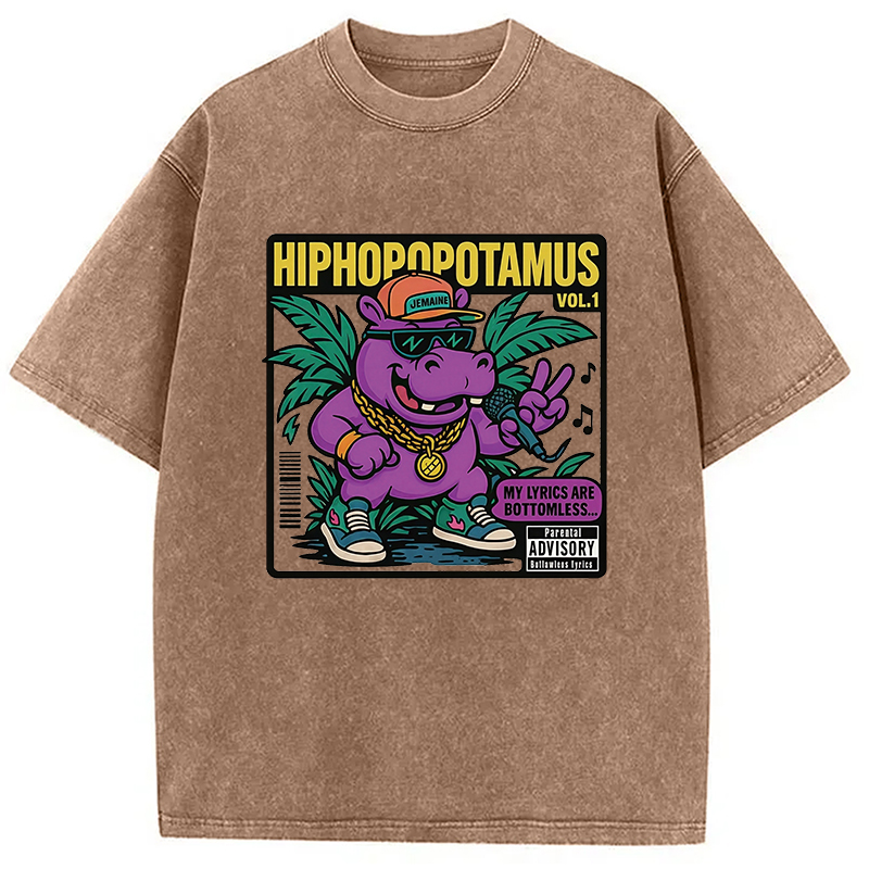 Tokyocanvas Hiphopopotamus Washed T-Shirt