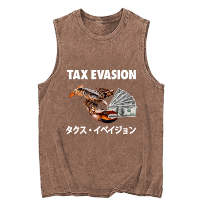 Tokyocanvas Tux Evasion Funny Washed Tank