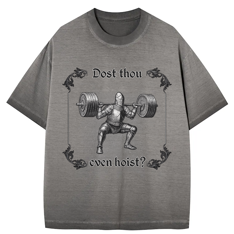 Tokyocanvas Dost Thou Even Hoist Gradient Washed T-Shirt