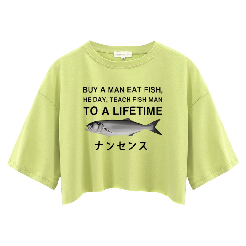 Tokyocanvas Funny To A Lifetime Crop Top