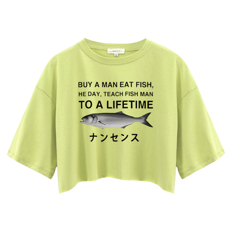 Tokyocanvas Funny To A Lifetime Crop Top