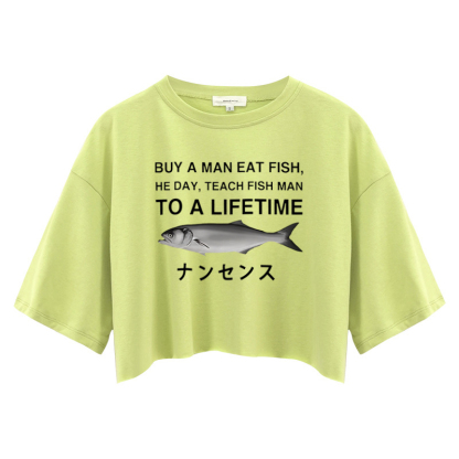 Tokyocanvas Funny To A Lifetime Crop Top