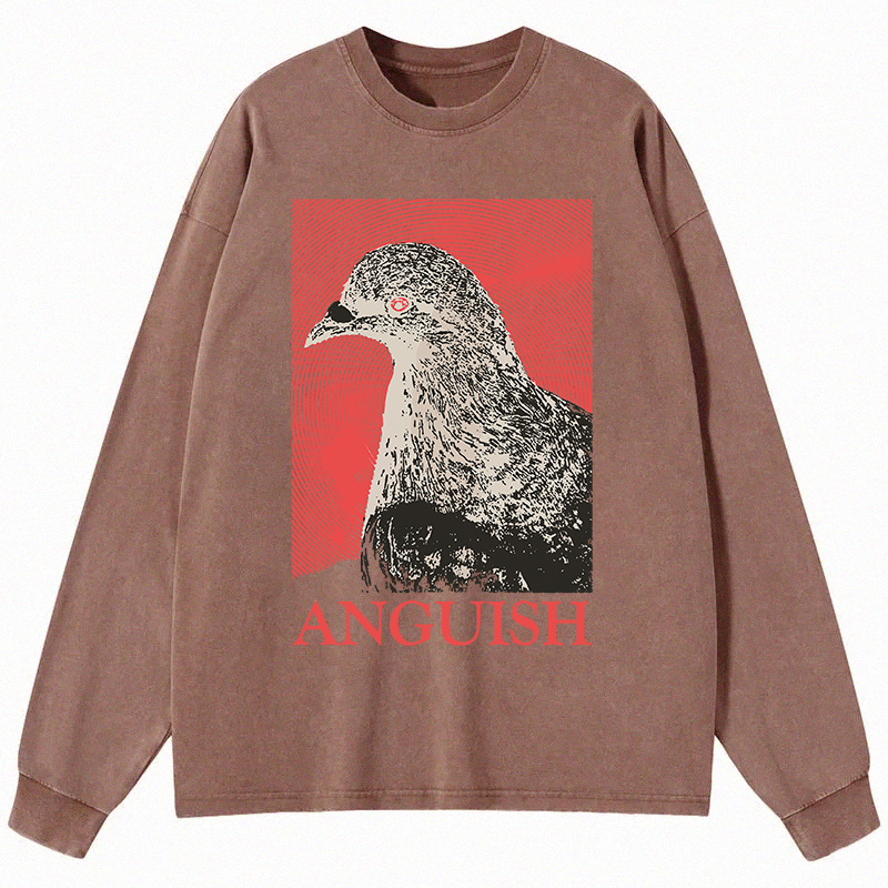 Tokyocanvas The Weight of Urban Anguish Long Sleeve Washed T-Shirt