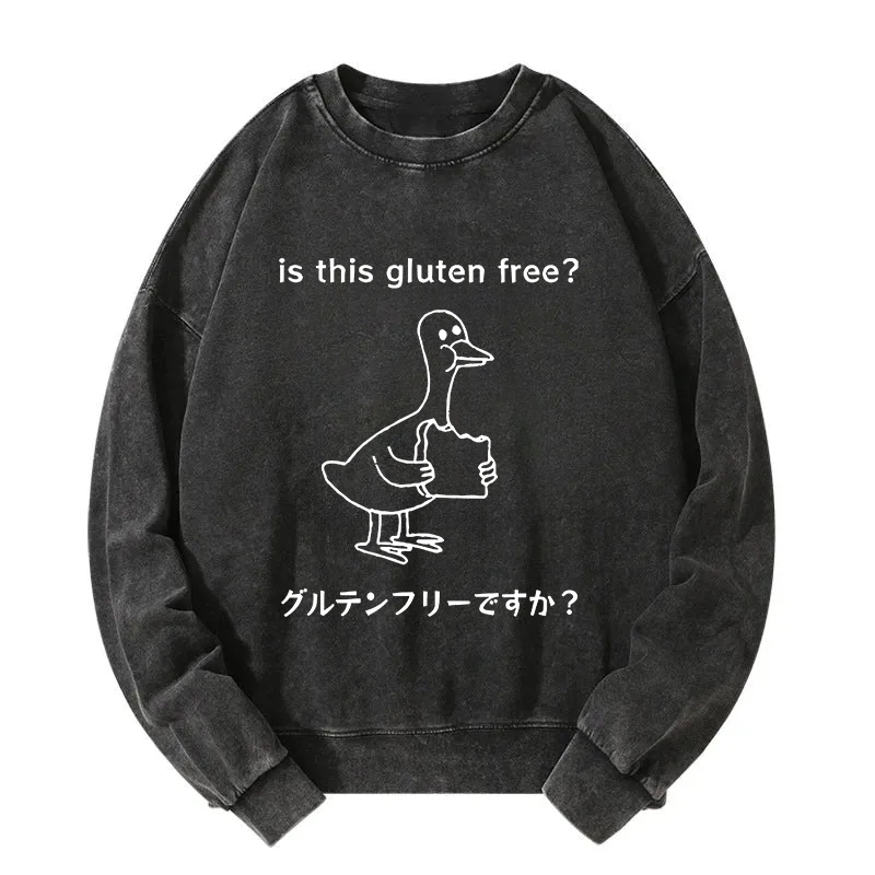 Tokyocanvas Avoid Gluten Product Washed Sweatshirt